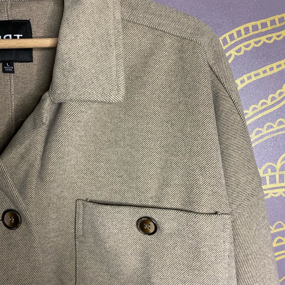 Revolve Oat Herringbone Button Down Shacket - image 5